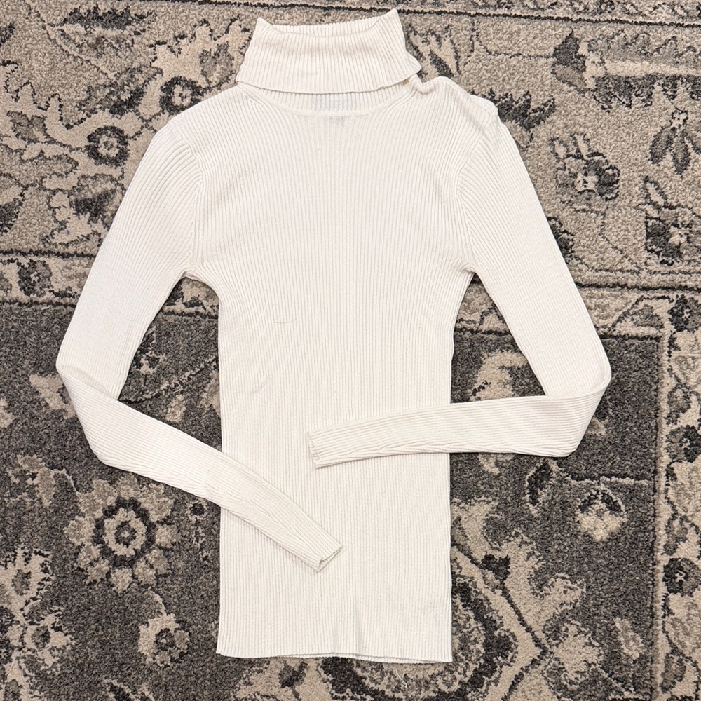 Express Cream Turtleneck Sweater